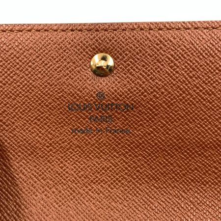  LOUIS VUITTON ルイヴィトン ノグラム ポルトトレゾール エテュイ パピエ 三つ折り財布 M61202 ブラウン