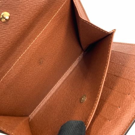  LOUIS VUITTON ルイヴィトン ノグラム ポルトトレゾール エテュイ パピエ 三つ折り財布 M61202 ブラウン