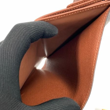  LOUIS VUITTON ルイヴィトン ノグラム ポルトトレゾール エテュイ パピエ 三つ折り財布 M61202 ブラウン