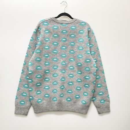  Jack Bunny!! ジャックバニー レディース  ニット リップ総柄 SIZE 6 グレー
