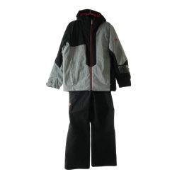 〇〇 DESCENTE デサント ウィンター スキーウェア 上下セット サイズL DWMMJH79P グレ×ブラック Bランク