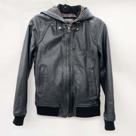  Clever Decor クレバーデコール バイクウェア レディース シープスキン・フーデッド・レザージャケット SIZE M ブラック 羊革 (SHEEP LEATHER) 100%