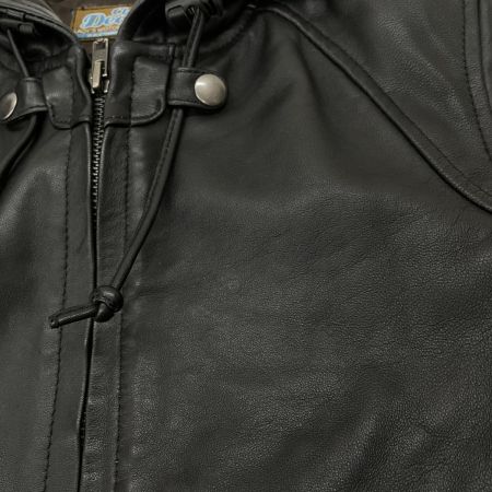  Clever Decor クレバーデコール バイクウェア レディース シープスキン・フーデッド・レザージャケット SIZE M ブラック 羊革 (SHEEP LEATHER) 100%