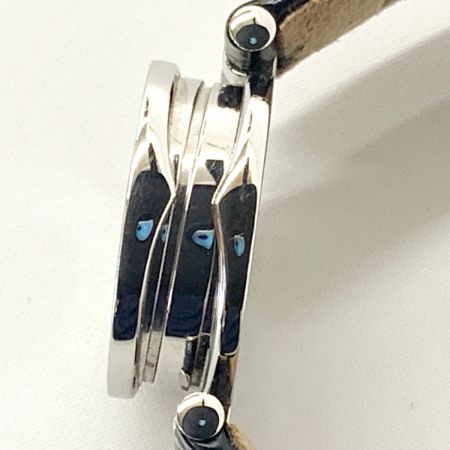  BVLGARI ブルガリ B.zero1 ビーゼロワン レディース クォーツ 腕時計 D181478 シルバー x ブラック