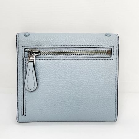  COACH コーチ 三つ折り財布 ラッカーリベット スタッズ 12171 ペールブルー