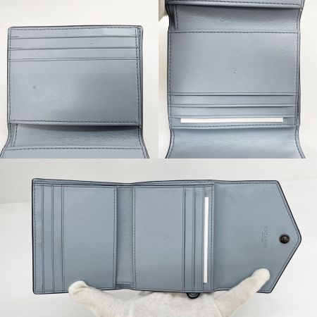 COACH コーチ 三つ折り財布 ラッカーリベット スタッズ 12171 ペールブルー