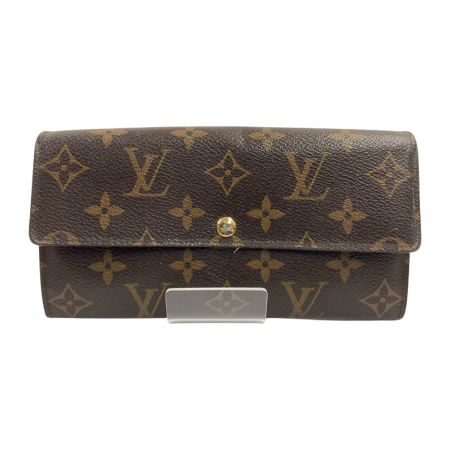  LOUIS VUITTON ルイヴィトン モノグラム ポシェット ポルト モネ クレディ 二つ折り長財布 M61725 ブラウン