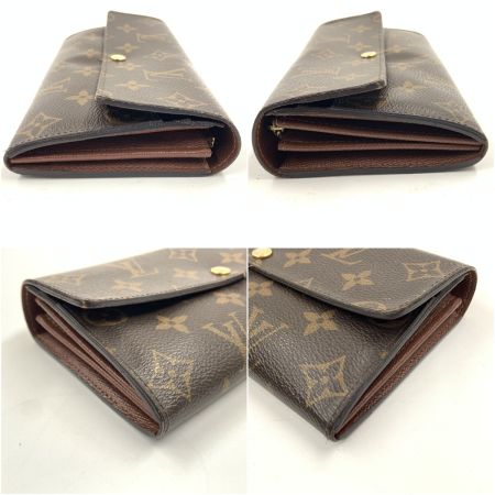  LOUIS VUITTON ルイヴィトン モノグラム ポシェット ポルト モネ クレディ 二つ折り長財布 M61725 ブラウン