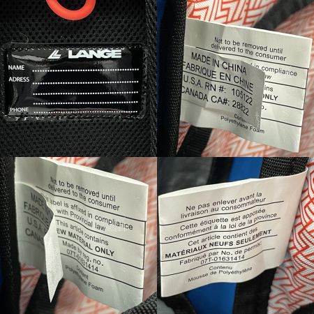  LANGE ラング レースバッグ スキーブーツバックパック LKNB102 ブルー