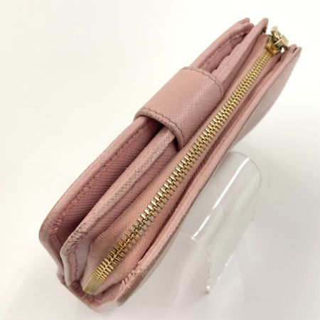  PRADA プラダ サフィアーノ ピンク２つ折り財布 ピンク