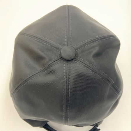  PRADA プラダ ロゴ ナイロン キャップ size M 帽子 ブラック