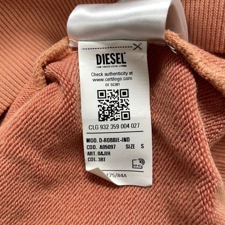  DIESEL ディーゼル ロングトレーナー SIZE S RN93243 CA25594 オレンジ