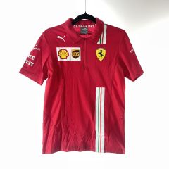  PUMA プーマ スポーツウェア メンズ レッドスクーデリア フェラーリ チーム ポロシャツ 2021 サイズUS XS STYLE NO. 763032-02 レッド Bランク