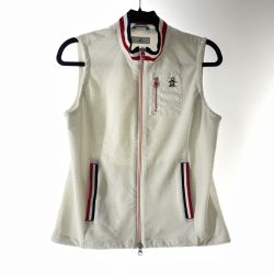 〇〇 MUNSING WEAR マンシングウェア ゴルフウエア レディース ジップアップ・ベスト SIZE M MGWLJK50 ホワイト Bランク