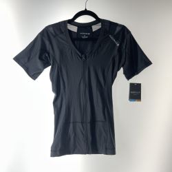 〇〇 ALIGNMED 姿勢矯正・コンプレッションインナー ポスチャーシャツ 2.0 ジッパー メンズ SIZE S ブラック Sランク