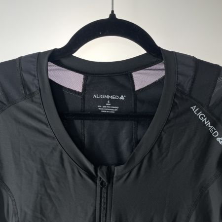  ALIGNMED 姿勢矯正・コンプレッションインナー ポスチャーシャツ 2.0 ジッパー メンズ SIZE S ブラック