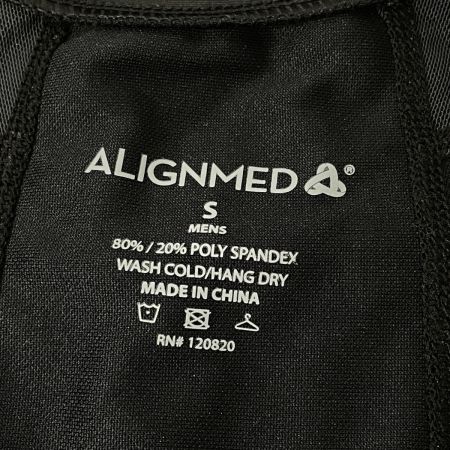  ALIGNMED 姿勢矯正・コンプレッションインナー ポスチャーシャツ 2.0 ジッパー メンズ SIZE S ブラック