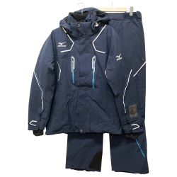 〇〇 MIZUNO ミズノ スキーウェア上下セット デモモデル SIZE XL ネイビー Bランク