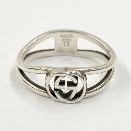  GUCCI グッチ インターロッキングG リング 指輪 Ag925 刻印 約 11号 シルバー