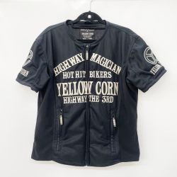 〇〇 YELLOW CORN イエローコーン アウトドア バイク メッシュジャケット 半袖 SIZE LL YB-9116T ブラック Bランク