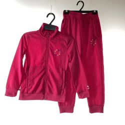 〇〇 adidas Originals アディダスオリジナルス キッズ ジャージ セットアップ 130cm HB9509 ピンク Bランク