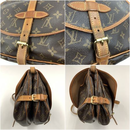  LOUIS VUITTON ルイヴィトン モノグラム ソミュール ショルダーバッグ M42256 ブラウン