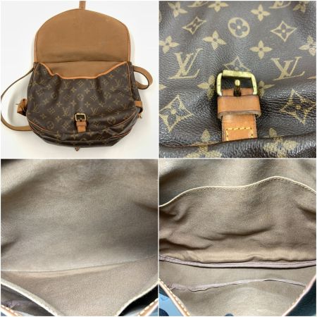  LOUIS VUITTON ルイヴィトン モノグラム ソミュール ショルダーバッグ M42256 ブラウン