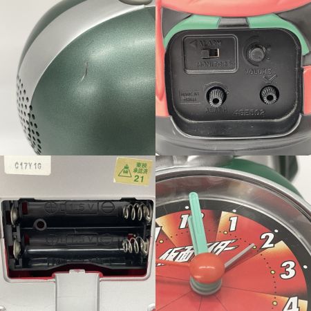  RHYTHM 仮面ライダー 音声目覚し時計 アナログ 置き時計 4SE502RH05