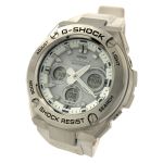 〇〇 CASIO カシオ Gショック Gスチール  ソーラー電波クォーツ  腕時計 GST-W310 ホワイト x シルバー Bランク
