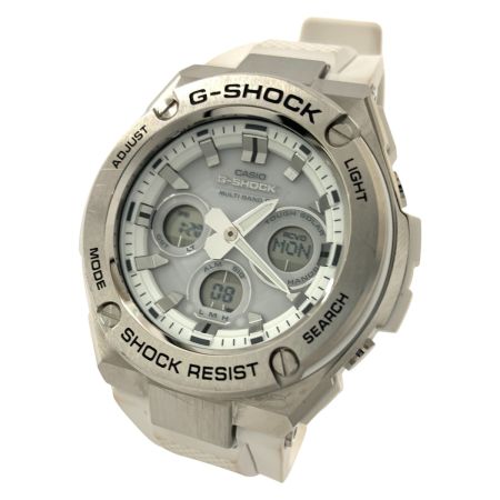 CASIO カシオ Gショック Gスチール  ソーラー電波クォーツ  腕時計 GST-W310 ホワイト x シルバー