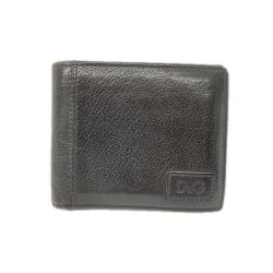 DOLCE & GABBANA ドルチェアンドガッバーナ メンズ 二つ折り財布  ブラック Cランク