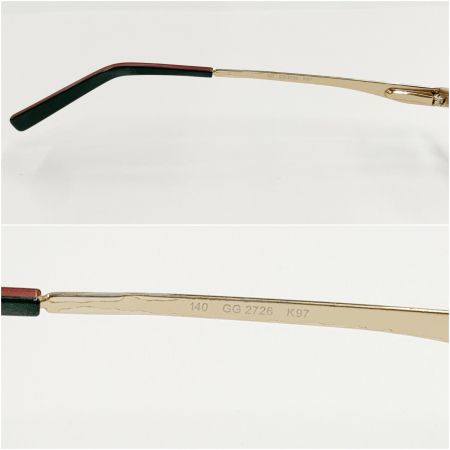  GUCCI グッチ シェリーライン メタル サングラス 53□18 5-4 GG 2726 ゴールド