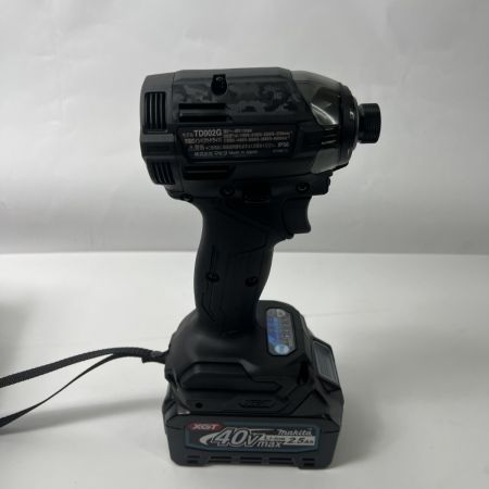  MAKITA マキタ インパクトドライバ 40v 充電器・充電池2個・ケース付  TD002GRDXB ブラック 未使用品