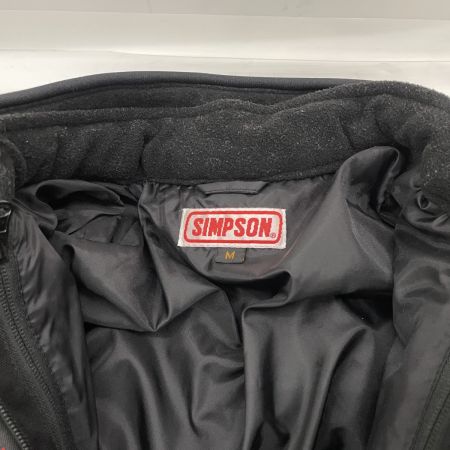  SIMPSON バイクジャケット FLAGSHIP プロテクター完備 SIZE M ブラック × レッド