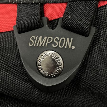  SIMPSON バイクジャケット FLAGSHIP プロテクター完備 SIZE M ブラック × レッド
