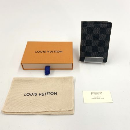  LOUIS VUITTON ルイヴィトン ダミエ グラフィット オーガナイザー ドゥ ポッシュ カードケース N63143 ブラック