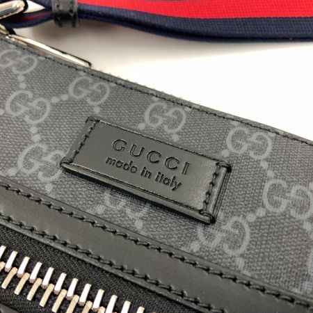  GUCCI グッチ GGスプリーム スモール メッセンジャーバッグ ショルダーバッグ 523599 ブラック
