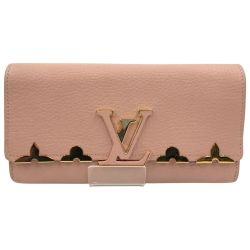 〇〇 LOUIS VUITTON ルイヴィトン ポルトフォイユ カプシーヌ 二つ折り財布 M64552 ピンク Bランク