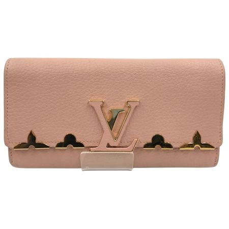   ポルトフォイユ カプシーヌ 二つ折り財布 M64552 ピンク