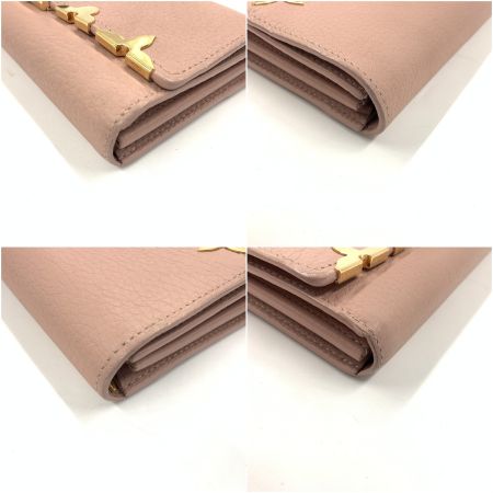   ポルトフォイユ カプシーヌ 二つ折り財布 M64552 ピンク