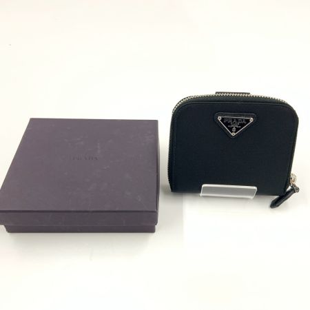  PRADA プラダ テスート ナイロン ラウンドファスナー コンパクトウォレット 1M0522 ブラック
