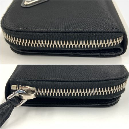  PRADA プラダ テスート ナイロン ラウンドファスナー コンパクトウォレット 1M0522 ブラック