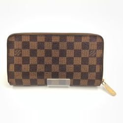 〇〇 LOUIS VUITTON ルイヴィトン ダミエ ジッピー オーガナイザー ラウンドファスナー 長財布 N60003 ブラウン Cランク