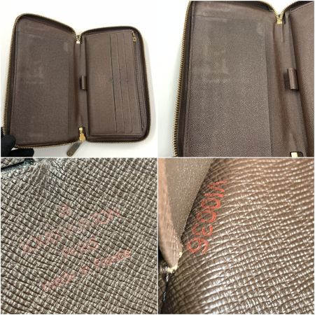  LOUIS VUITTON ルイヴィトン ダミエ ジッピー オーガナイザー ラウンドファスナー 長財布 N60003 ブラウン