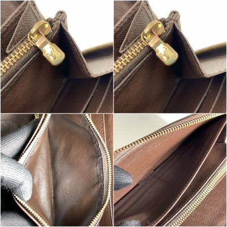  LOUIS VUITTON ルイヴィトン ダミエ ジッピー オーガナイザー ラウンドファスナー 長財布 N60003 ブラウン