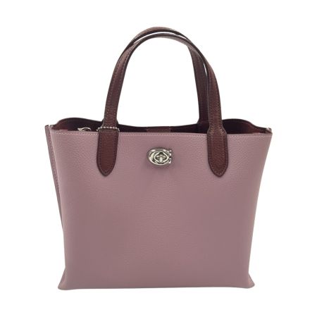  COACH コーチ ウィロウ トート 24 カラーブロック 2way ショルダーバッグ C8561 パープル