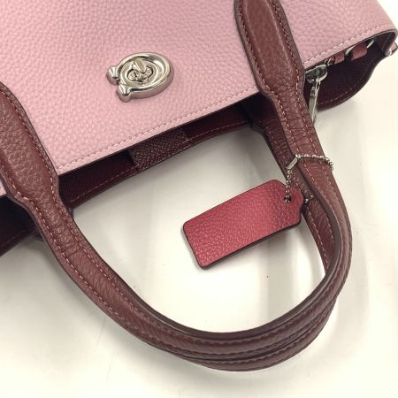  COACH コーチ ウィロウ トート 24 カラーブロック 2way ショルダーバッグ C8561 パープル