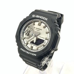 〇〇 CASIO カシオ G-SHOCK ジーショック カーボンコアガード クォーツ 腕時計 GA-2100SB-1AJF ブラック x シルバー Bランク