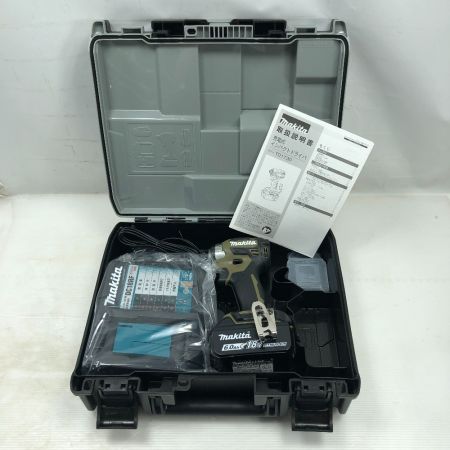  MAKITA マキタ 工具 インパクトドライバ 未使用品(S) 充電器・充電池1個・ケース付 TD173D オリーブ