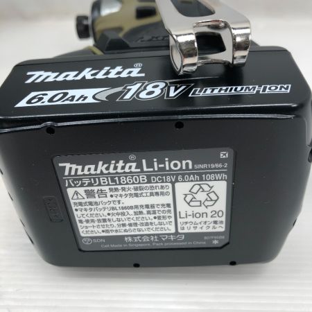  MAKITA マキタ 工具 インパクトドライバ 未使用品(S) 充電器・充電池1個・ケース付 TD173D オリーブ